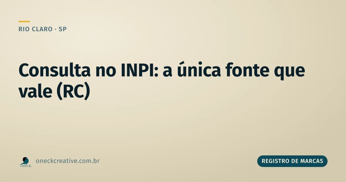 Registro de marcas e patentes: por que só a consulta no INPI vale em Rio Claro