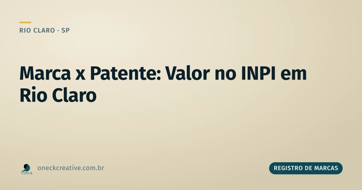 Qual o valor para registro de marcas e patentes em Rio Claro