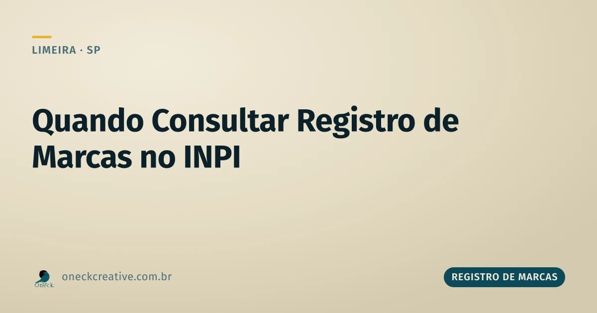 Quando consultar registro de marcas no INPI: o momento certo, visto de Limeira