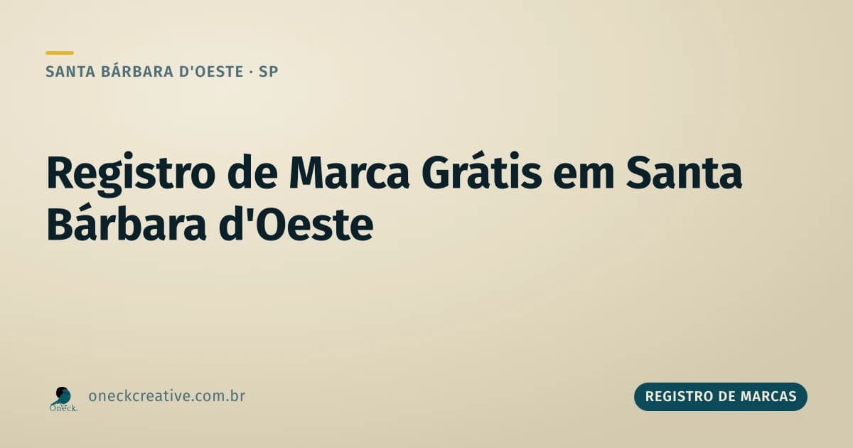 Registro de marca grátis em Santa Bárbara d'Oeste